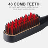 Mini Hair Straightener Brush Hot Comb Iron Ceramic