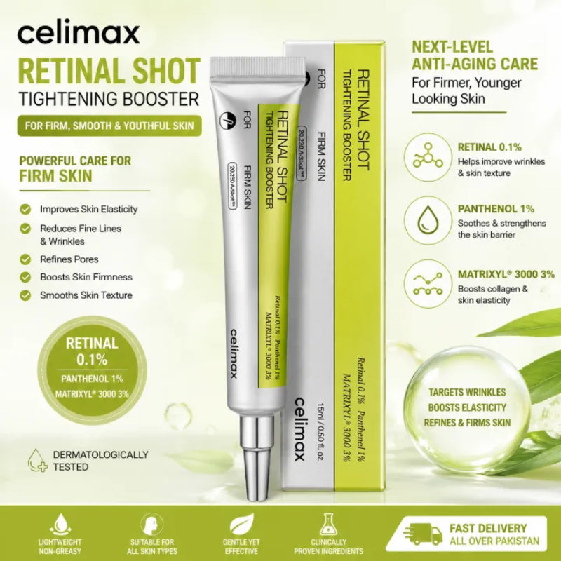 Celimax Retinol Shot Tightening Booster – Powerful Anti-Aging Serum for Firmer, Youthful Skin