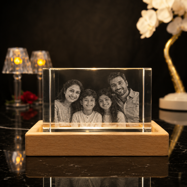 Personalised 3D Crystal with LED base