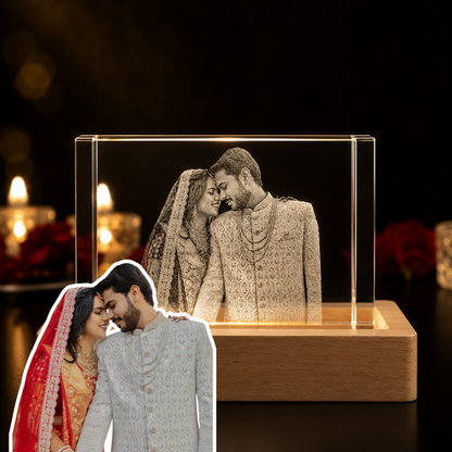Personalised 3D Crystal with LED base
