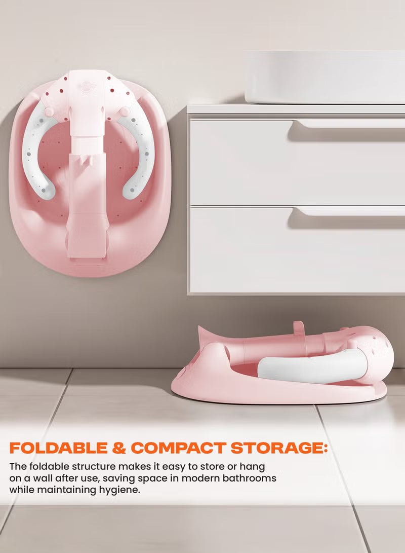 Foldable Baby Shower Stand with Huggable Bath Support