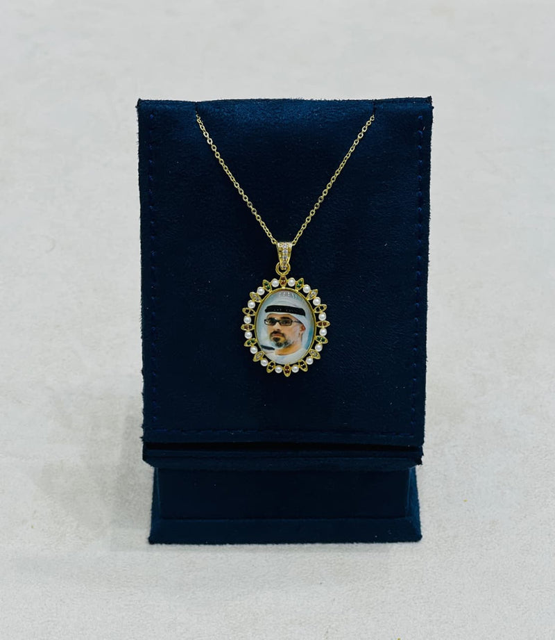 Royal Pearl Custom Photo Necklace