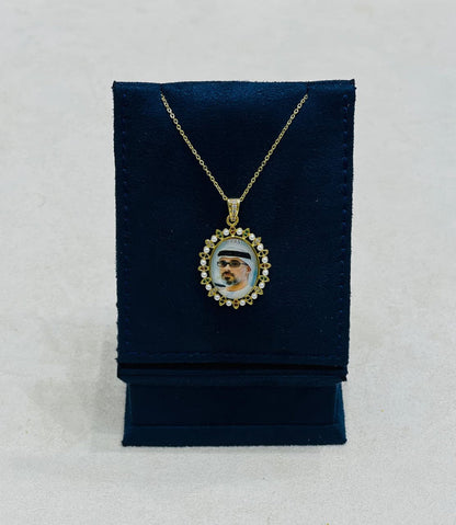 Royal Pearl Custom Photo Necklace