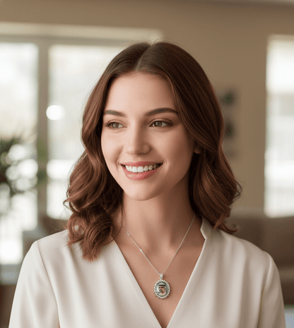Royal Pearl Custom Photo Necklace