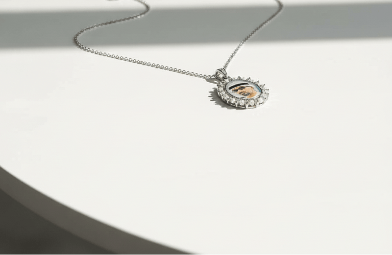 Royal Pearl Custom Photo Necklace